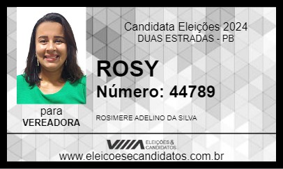 Candidato ROSY 2024 - DUAS ESTRADAS - Eleições