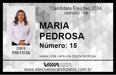 Candidato MARIA PEDROSA 2024 - AMPARO - Eleições