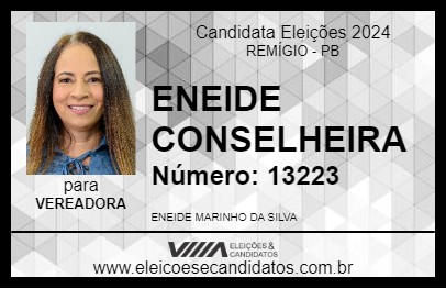 Candidato ENEIDE CONSELHEIRA 2024 - REMÍGIO - Eleições