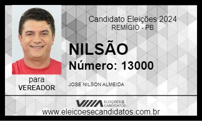 Candidato NILSÃO 2024 - REMÍGIO - Eleições