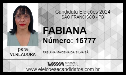 Candidato FABIANA 2024 - SÃO FRANCISCO - Eleições