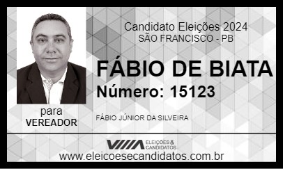 Candidato FÁBIO DE BIATA 2024 - SÃO FRANCISCO - Eleições