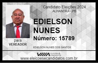 Candidato EDIELSON NUNES 2024 - ALHANDRA - Eleições