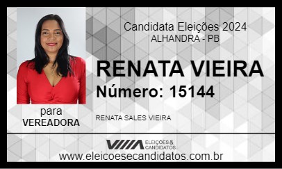 Candidato RENATA VIEIRA 2024 - ALHANDRA - Eleições