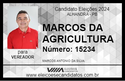 Candidato MARCOS DA AGRICULTURA 2024 - ALHANDRA - Eleições