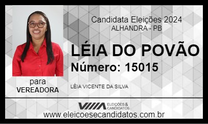 Candidato LÉIA DO POVÃO 2024 - ALHANDRA - Eleições