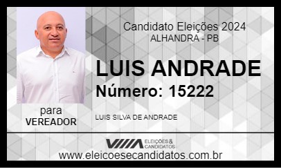 Candidato LUIS ANDRADE 2024 - ALHANDRA - Eleições