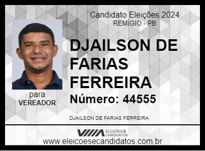 Candidato DJAILSON ELETRICISTA 2024 - REMÍGIO - Eleições