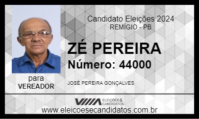 Candidato ZÉ PEREIRA 2024 - REMÍGIO - Eleições