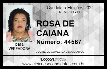 Candidato ROSA DE CAIANA 2024 - REMÍGIO - Eleições