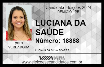 Candidato LUCIANA DA SAÚDE 2024 - REMÍGIO - Eleições