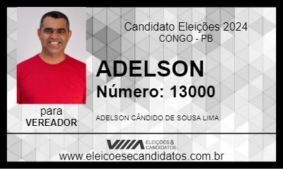 Candidato ADELSON 2024 - CONGO - Eleições