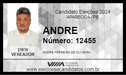 Candidato ANDRE 2024 - APARECIDA - Eleições