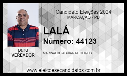 Candidato LALÁ 2024 - MARCAÇÃO - Eleições