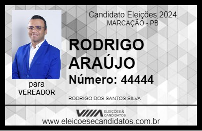 Candidato RODRIGO ARAÚJO 2024 - MARCAÇÃO - Eleições