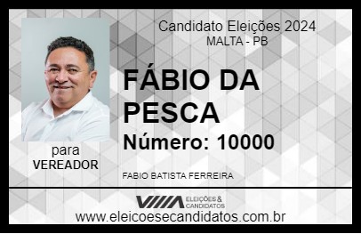 Candidato FÁBIO DA PESCA 2024 - MALTA - Eleições