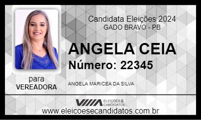 Candidato ANGELA CEIA 2024 - GADO BRAVO - Eleições