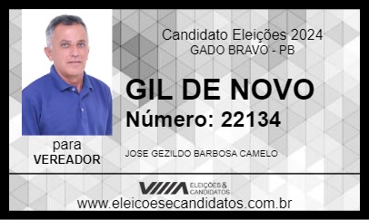 Candidato GIL DE NOVO 2024 - GADO BRAVO - Eleições