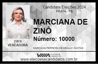 Candidato MARCIANA DE ZINÔ 2024 - PRATA - Eleições