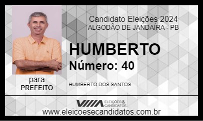 Candidato HUMBERTO 2024 - ALGODÃO DE JANDAÍRA - Eleições