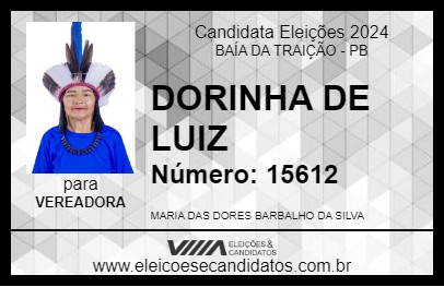 Candidato DORINHA DE LUIZ 2024 - BAÍA DA TRAIÇÃO - Eleições