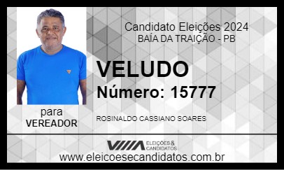 Candidato VELUDO 2024 - BAÍA DA TRAIÇÃO - Eleições