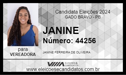 Candidato JANINE  2024 - GADO BRAVO - Eleições