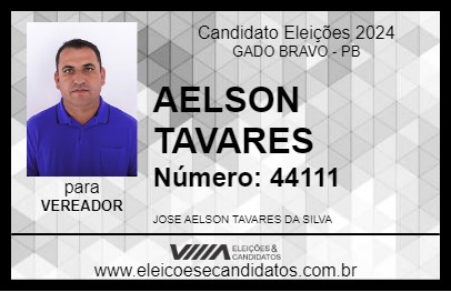 Candidato AELSON TAVARES 2024 - GADO BRAVO - Eleições