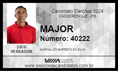 Candidato MAJOR 2024 - CASSERENGUE - Eleições