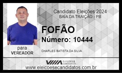 Candidato FOFÃO 2024 - BAÍA DA TRAIÇÃO - Eleições