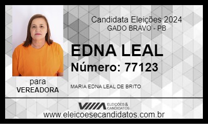 Candidato EDNA LEAL 2024 - GADO BRAVO - Eleições