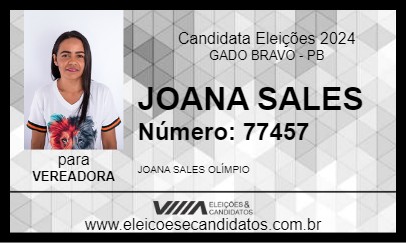 Candidato JOANA SALES 2024 - GADO BRAVO - Eleições