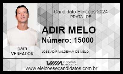 Candidato ADIR MELO 2024 - PRATA - Eleições