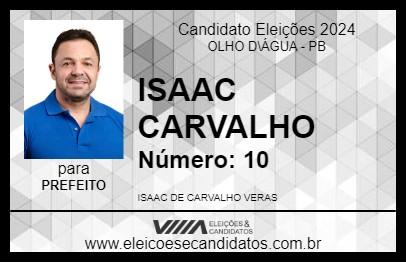 Candidato ISAAC CARVALHO 2024 - OLHO D\ÁGUA - Eleições