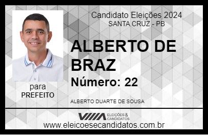 Candidato ALBERTO DE BRAZ 2024 - SANTA CRUZ - Eleições