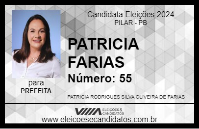 Candidato PATRICIA FARIAS 2024 - PILAR - Eleições