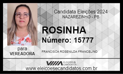 Candidato ROSINHA 2024 - NAZAREZINHO - Eleições