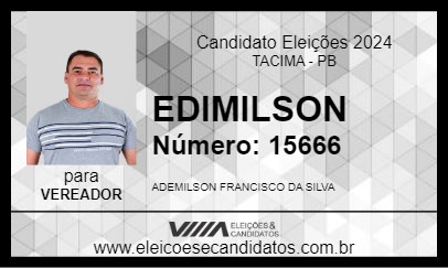 Candidato EDIMILSON 2024 - TACIMA - Eleições