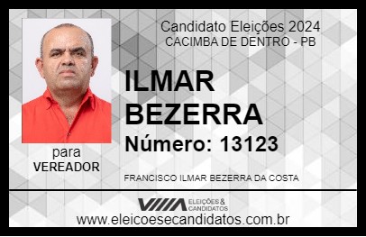 Candidato ILMAR BEZERRA 2024 - CACIMBA DE DENTRO - Eleições