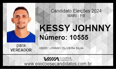 Candidato KESSY JOHNNY  2024 - MARI - Eleições