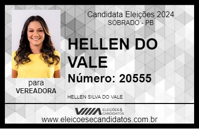 Candidato HELLEN DO VALE 2024 - SOBRADO - Eleições