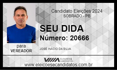 Candidato SEU DIDA 2024 - SOBRADO - Eleições