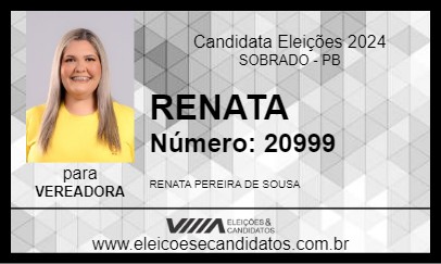 Candidato RENATA 2024 - SOBRADO - Eleições