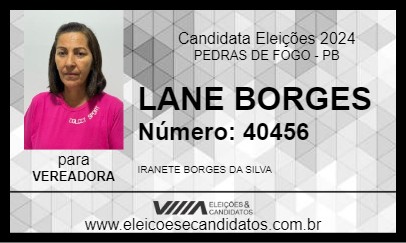 Candidato LANE BORGES 2024 - PEDRAS DE FOGO - Eleições