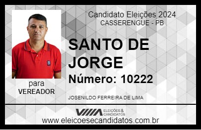 Candidato SANTO DE JORGE 2024 - CASSERENGUE - Eleições