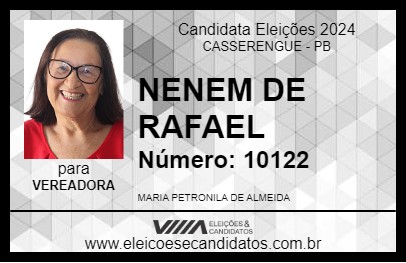 Candidato NENEM DE RAFAEL 2024 - CASSERENGUE - Eleições