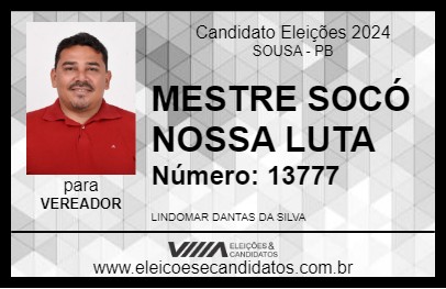 Candidato MESTRE SOCÓ NOSSA LUTA 2024 - SOUSA - Eleições