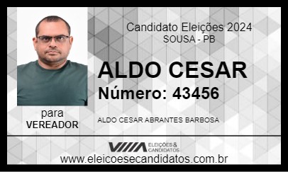 Candidato ALDO CESAR 2024 - SOUSA - Eleições