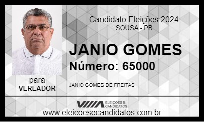 Candidato JANIO GOMES 2024 - SOUSA - Eleições