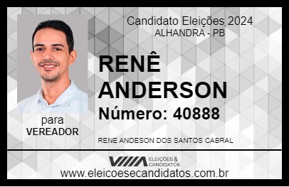 Candidato RENÊ ANDERSON 2024 - ALHANDRA - Eleições